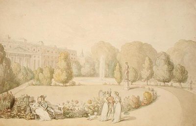 ハンプトン・コート・パレス、ガーデンフロント 作： Thomas Rowlandson