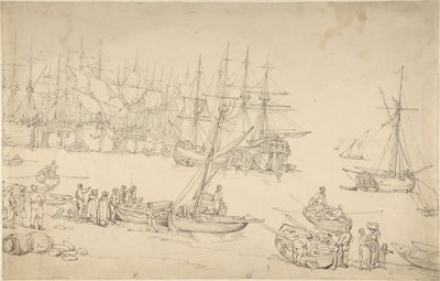 港の風景 作： Thomas Rowlandson