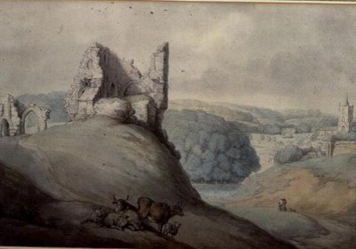 ハーバラ城、ヨークシャー 作： Thomas Rowlandson