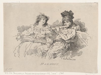 ハーモニー、1785 年 8 月 12 日、1785 年 8 月 12 日。 作： Thomas Rowlandson