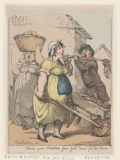 これがあなたのポテトです、2 ペンスで 4 ポンド、1811 年、1811 年。 作： Thomas Rowlandson