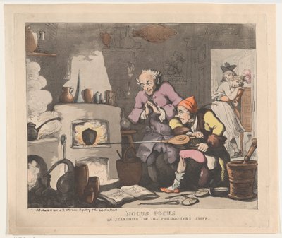 Hocus Pocus、または賢者の石を探す、1800 年 3 月 12 日、1800 年 3 月 12 日。 作： Thomas Rowlandson