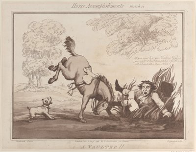 馬の功績、スケッチ 12: ボールター!!、1799 年 8 月 1 日、1799 年 8 月 1 日。 作： Thomas Rowlandson