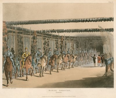 ロンドン塔の馬の武器庫 作： Thomas Rowlandson