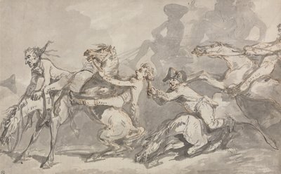 騎手同士の衝突 作： Thomas Rowlandson