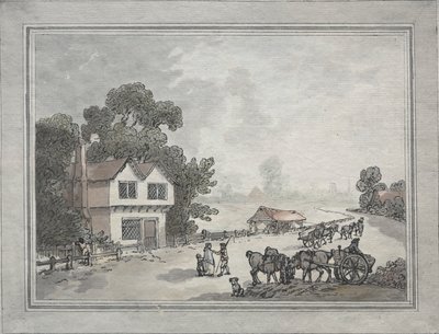 カントリーロードの馬と馬車 作： Thomas Rowlandson