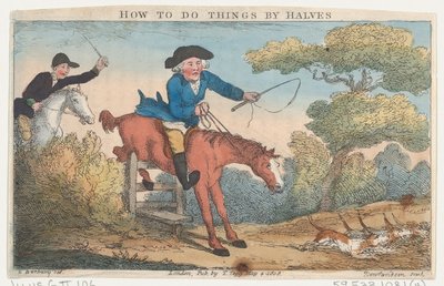 半分で物事を行う方法、1808 年 5 月 4 日、1808 年 5 月 4 日。 作： Thomas Rowlandson