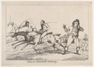勝利を逃れる方法、1791年11月22日、1791年11月22日。 作： Thomas Rowlandson