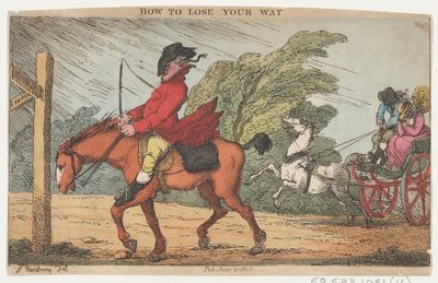 道に迷う方法、1808 年 6 月 11 日、1808 年 6 月 11 日。 作： Thomas Rowlandson
