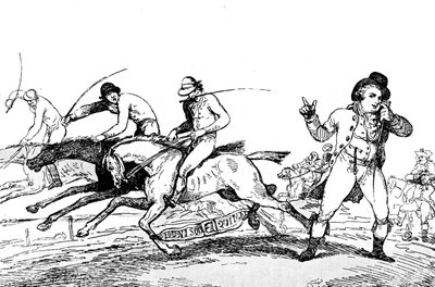 勝利を逃れる方法、1791年 作： Thomas Rowlandson