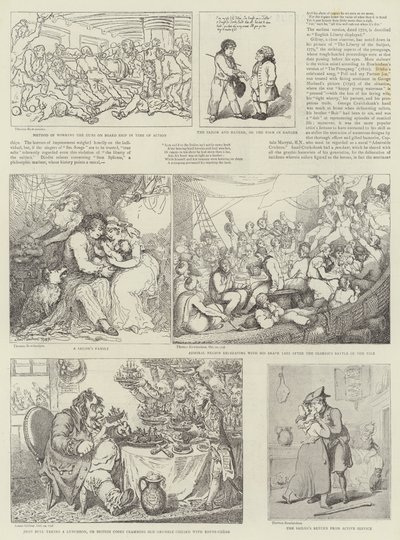 王立海軍展でのユーモラスなアート 作： Thomas Rowlandson