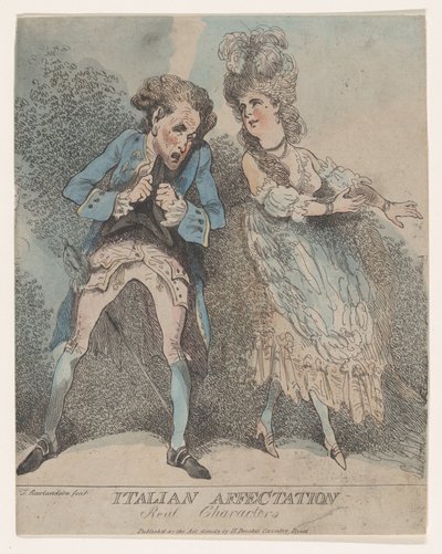イタリアの愛情、実在の人物、1786-91., 1786-91. 作： Thomas Rowlandson