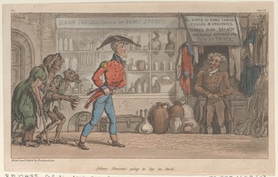 ジョニー・ニューカムは、ジョニー・ニューカムの軍事冒険、1815.、1815. 作： Thomas Rowlandson