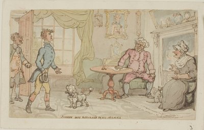 ジョニー・セーフ、ママに戻る 作： Thomas Rowlandson