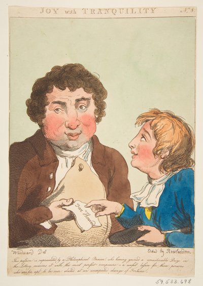 1800年1月21日、静寂の喜びルブラントラヴェスト、または情熱の似顔絵。 作： Thomas Rowlandson