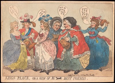 キングスプレイス、またはMの眺め----親友、パブ。 1784年（手描きの彫刻） 作： Thomas Rowlandson