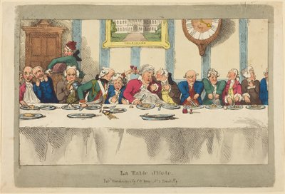 「ラ・ターブル・ドート」 作： Thomas Rowlandson
