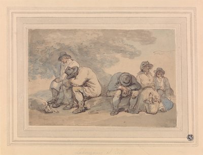 休息中の労働者たち 作： Thomas Rowlandson