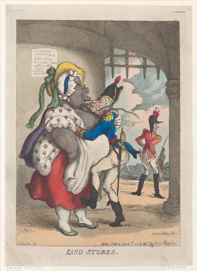 Land Stores、1812 年 3 月 10 日、1812 年 3 月 10 日。 作： Thomas Rowlandson