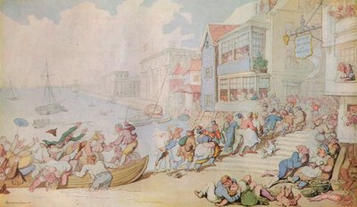 グリニッジ、c1780に着陸 作： Thomas Rowlandson