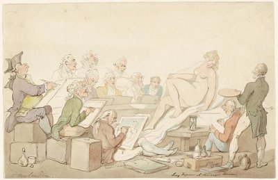 サマセット ハウスのレイフィギュア 作： Thomas Rowlandson