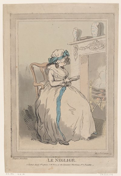 ネグリジェ、1786 年 3 月 6 日、1786 年 3 月 6 日。 作： Thomas Rowlandson