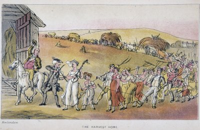 Le docteur avec des peasants à la fête de la harvest - in "Doctor Syntax