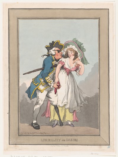自由と欲望、1788 年 11 月 29 日、1788 年 11 月 29 日。 作： Thomas Rowlandson