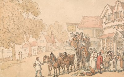 駅馬車の積み込み 作： Thomas Rowlandson