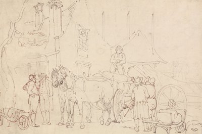 荷車の積み込み 作： Thomas Rowlandson