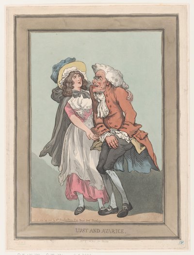 欲望と貪欲、1788 年 11 月 29 日、1788 年 11 月 29 日。 作： Thomas Rowlandson