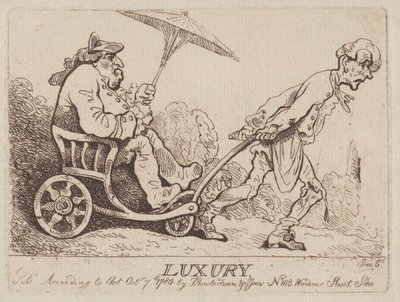 ラグジュアリー、1780年10月7日、1780年10月7日。 作： Thomas Rowlandson