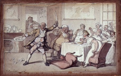ディナーテーブルの狂気 作： Thomas Rowlandson