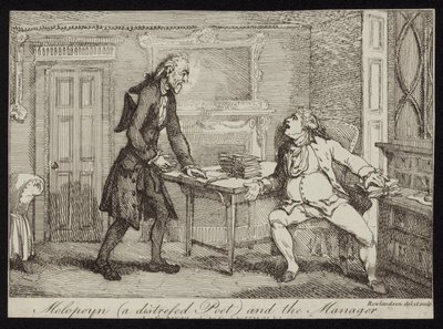 Melopoyn困窮した詩人とマネージャー 作： Thomas Rowlandson