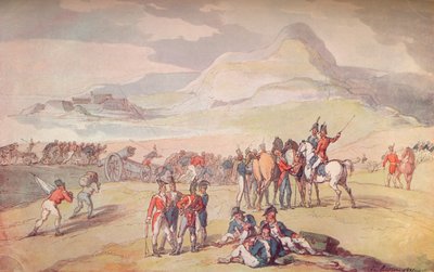 軍事シーン：上陸部隊と銃。、1801。1914 作： Thomas Rowlandson