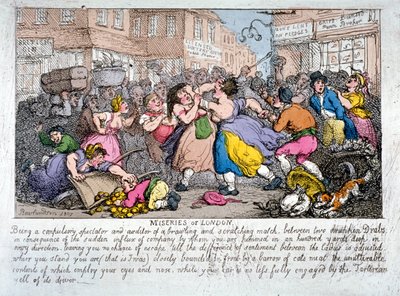 「ロンドンの悲惨」、1807 作： Thomas Rowlandson