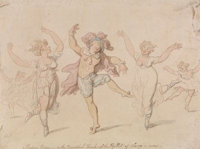 モダン・グレイス...アロンゾ・エ・カラのバレエ 作： Thomas Rowlandson