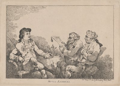 Money Lenders、1784 年 11 月 8 日、1784 年 11 月 8 日。 作： Thomas Rowlandson