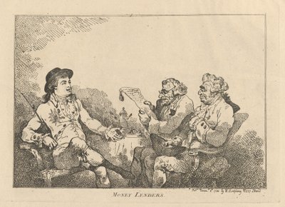 Money Lenders、1784 年 11 月 8 日、1784 年 11 月 8 日。 作： Thomas Rowlandson