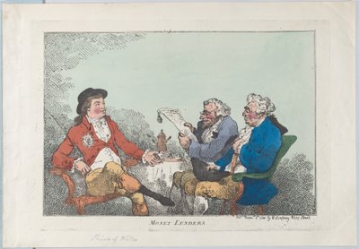 Money Lenders、1784 年 11 月 8 日、1784 年 11 月 8 日。 作： Thomas Rowlandson