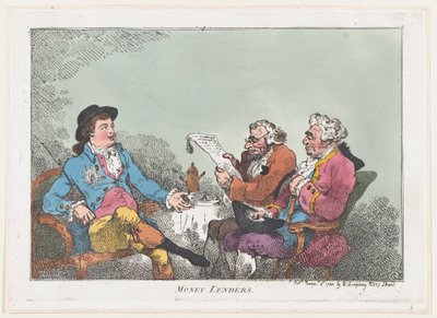 Money Lenders、1784 年 11 月 8 日、1784 年 11 月 8 日。 作： Thomas Rowlandson