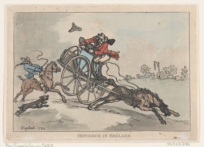 英国のムッシュ、1788., 1788. 作： Thomas Rowlandson