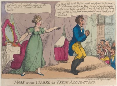 クラークまたはフレッシュ告発の詳細、1809 年 7 月 14 日、1809 年 7 月 14 日。 作： Thomas Rowlandson