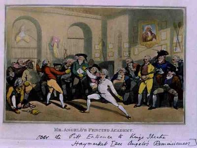 ミスターアンジェロのフェンシングアカデミー 作： Thomas Rowlandson