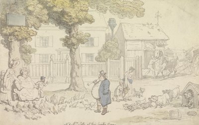 カントリーハウスにいるジョリー夫妻 作： Thomas Rowlandson