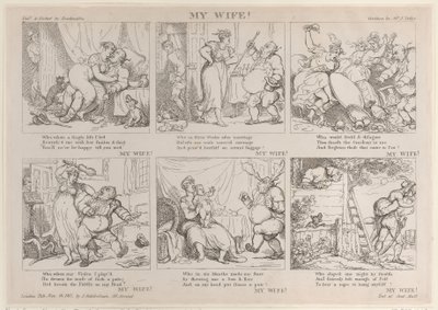 私の妻!、1815 年 11 月 16 日、1815 年 11 月 16 日。 作： Thomas Rowlandson