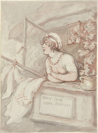ナンシー コック - クリア スターチャー 作： Thomas Rowlandson
