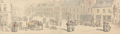 ニューポート・ハイ・ストリート、ワイト島 作： Thomas Rowlandson