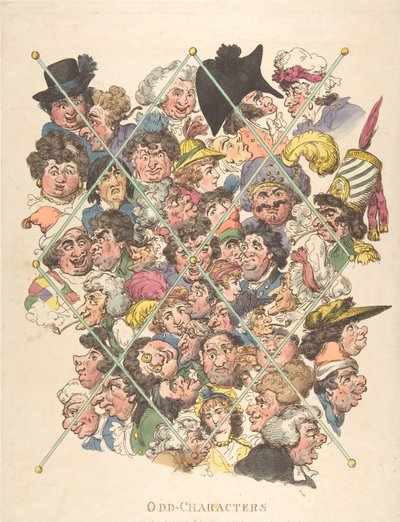 奇数文字、1801 年 2 月 16 日、1801 年 2 月 16 日。 作： Thomas Rowlandson