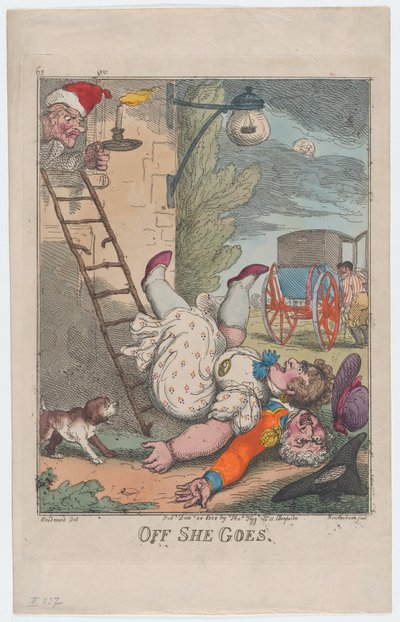 オフ・シー・ゴーズ、1808 年 12 月 24 日、1808 年 12 月 24 日。 作： Thomas Rowlandson